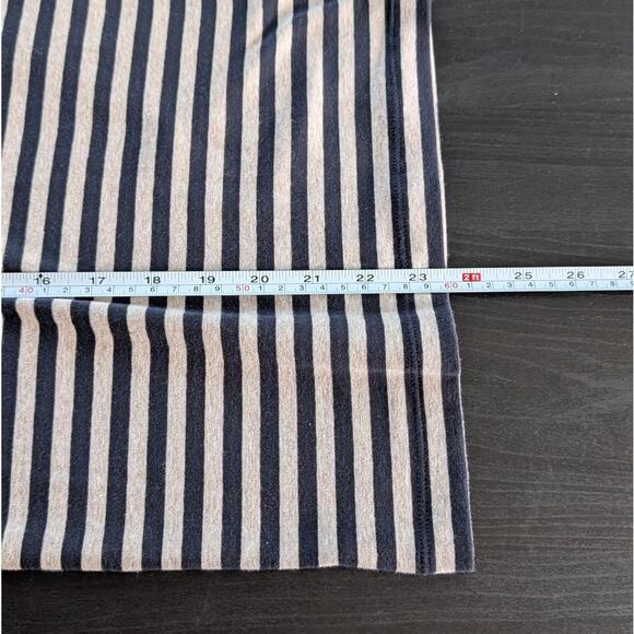 Muji Black/Cream Cotton Striped Turtleneck Long Sleeve Top, size S - Picture 6 of 8